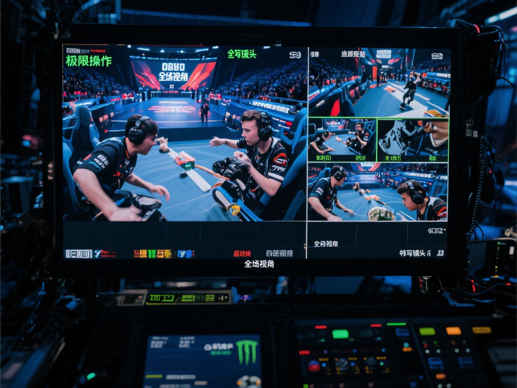 例如，某知名电竞比赛中，OB车的多角度直播功能展现
